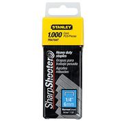Stanley TRA704T Sharpshooter Heavy-Duty Tacker Staples, 1/4-Inch Leg Length, 1000/Box