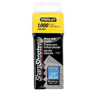 Stanley TRA708T Sharpshooter 1/2-Inch Leg Length Staples, Steel (1000 Count)