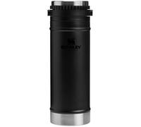 Stanley Travel French Press Coffee Maker, 473 ml, 5 Minutes Brew, Keeps Hot for 4 Hours, Mesh Filter for Coffee Grounds, Insulated Stainless Steel Press, BPA-Free, Black 2.0