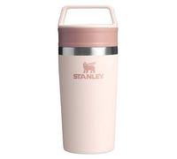 Stanley Cafe To-Go Travel Mug 0.35L - Keeps 4 Hours Hot - 5 Hours Cold - Stainless Steel Thermal Mug - Dishwasher Safe - Easy-Carry Handle - Insulated Coffee Cup - Rose Quartz