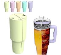Stanley Tumbler 40oz Inner Cup Section Tray - 2-in-1 Drink Separator Silicone Liner, Dual-sided Cup Divider for Two Drinks (Green)
