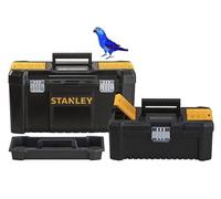 STANLEY TWIN PACK 12" & 19" TOOL BOX CHEST BAG STORAGE REMOVABLE TRAY STA175772