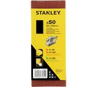 Stanley Unpunched Clip On 1/3 Sanding Sheets 93mm x 230mm Assorted Pack of 50