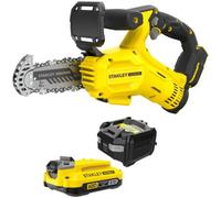 Stanley V20 SFMCPS415D1 15 cm 2.0Ah Battery Included, Powerful and Compact, Ideal for Gardening and Wood Cutting. Stanley