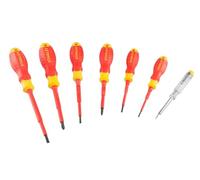 Stanley STHT60033-0 VDE Screwdriver Set Slotted & Pozi & Voltage Tester, 7 Pc