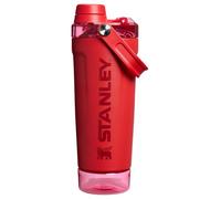 Stanley Activate Shaker Bottle 20 oz | Leakproof Insulated Stainless Steel Shaker Cup | Base Storage and Twist On Fast Flow Lid | Protein Shakes and Pre Workout Powder | BPA-Free | Chili Red