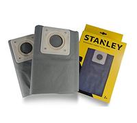 Stanley Washable 20L Cloth Filter Bags for Wet and Dry Vacuum Cleaners Waschbaren Stofffilterbeuteln Gray 20-l-Stofffilterbeutel - Grey - Pack of 2