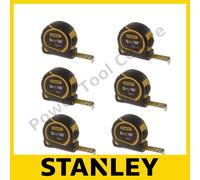 Stanley x6 STA130696N Tylon Pocket Tape Measures 5m / 16ft Loose Width 19mm