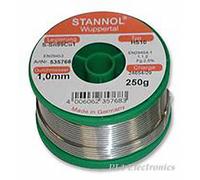 STANNOL 535769 SOLDER WIRE, LEAD FREE, 2.0MM, 250G