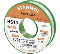 Stannol 631904 HS10 Solder 0.5mm Lead-Free Sn99.3Cu0.7 Reel 100g