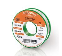 STANNOL 631904 Solder Wire Type HS10 Alloy TC Sn99Cu1 0.5mm 100g Spool