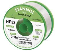 Stannol 648135 HF32 Solder Lead-Free Sn99Cu0.7 0.8mm 250g