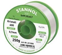 Stannol Kristall 600 Solder Lead-Free Sn99.3Cu0.7 REL0 0.7mm 250g
