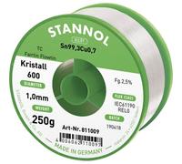 Stannol 811009 Kristall 600 Lead-Free Solder Sn99.3Cu0.7 REL0 250g 1mm