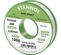Stannol 811026 Kristall 600 Solder Lead-Free Sn99.3Cu0.7 100g 0.5mm