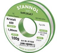 Stannol Kristall 600 Solder Lead-free Sn99.3Cu0.7 1mm 100g REL0