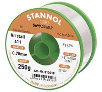 Stannol Kristall 611 Lead-Free Solder 250g 0.7mm Sn99.3Cu0.7