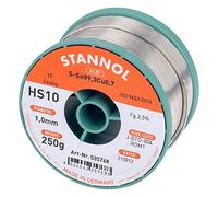 STANNOL HS10 2510 Lötzinn, bleifrei Spule Sn99.3Cu0.7 250g 1.0mm