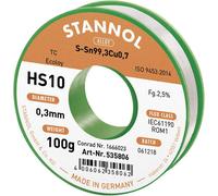 Stannol HS10 Lead-Free Solder Sn99.3Cu0.7 0.3mm 100g Reel