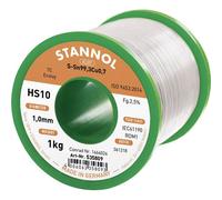 Stannol HS10 Solder 1.0mm Lead-Free 1000g Reel Sn993Cu07 535762