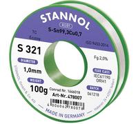 Stannol S321 Lead-Free Solder 100g 1mm Sn99.3Cu0.7 Reel