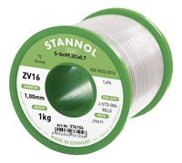 Stannol ZV16 Lead-Free Solder Wire 1mm Sn99.3Cu0.7 1000g REL0