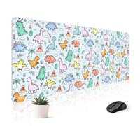 Stanoha Mousepad Desk Mat Gaming Large Keyboard Cute Office Desktop Computer Laptop Dinosaur XXL Long Giant Big Kawaii Aesthetic Girly Pretty Design Women Girl Gamer Oversized Wide 30x12'' Mousepad