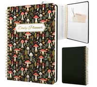 Stanoha Undated Daily Planner - Spiral Notebook 80 Days One Day Per Page, Hourly Schedule, To-Do List, Notes, Everyday Planning Task, A5 Hardcover Journal Organizer Book Women Cute Aesthetic, Mushroom