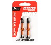 Stans Coloured Valve Stem - Pair - Orange / 44mm Valve