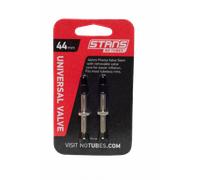 Stans No Tubes Tubeless Presta Valve Pair Silver 44 mm