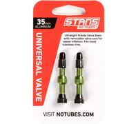 Stan's No Tubes Universal Ultralight 35mm Aluminium Presta Valve Stem, Green
