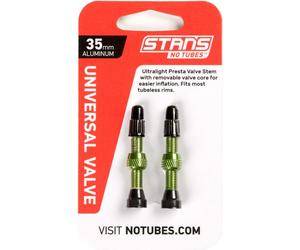 Stan's No Tubes Universal Ultralight 35mm Aluminium Presta Valve Stem, Green