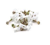 Stanz (TM) Flex Single Coaxial Cable Clips, Cat6, Electrical Wire Cable Clip, 1/4 in (6 mm) Screw Clip and Fastener, White (100 Pieces per Bag)