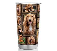STAOVAIF Cocker Spaniel Dog Tumbler Cup with Lid Spill Proof Iced Coffee Travel Mug Insulated Stainless Steel Water Bottle 20 Oz Cold Drink Thermal Cups