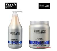 STAPIZ BLOND SLEEK LINE HAIR MASK /SHAMPOO with Silk Protein for blond/grey hair