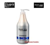 STAPIZ BLOND SLEEK LINE HAIR SHAMPOO 1000ml with Silk Protein for blond/greyy