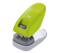 PLUS Japan, Staple-Free Stapler Desktop Model Green, 10 Sheet Capacity, 1 Piece Pack (1 x 1 Stapler)