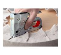 Staple Gun for Upholstery & DIY - Heavy-Duty, Spring-Action Handle, 1000 Staples Included - 4-8mm - Code 74049