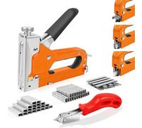 Staple Gun with 3000 Staples, Stapler Remover, 3 in 1 Heavy Duty Manual Staple Gun, Staplers & Tackers for Upholstery, Wood, Fabric, Carpet, Wall, Fence, Cable, Decoration DIY, Furniture