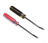 Staple Remover and Nail Puller Tool, with Double Prong Head Ergonomic Non-Slip Rubber Handle for Furniture Carpets Floors Photo Frames and Upholstery Hardened Alloy Steel Yellow(Yellow and Red)