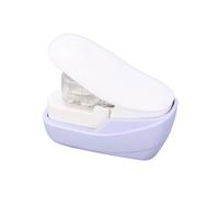 Stapleless Stapler, Mini Effortless Desktop Staplers, Includes Built-in Staple Remover, Cute Stapler Gift for Student Use, Office Accessory for Saving Needleless Staplers, 20 Sheets Capacity (Purple)