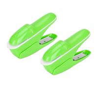 Stapleless Stapler, No Staple Paper Clinch Compact Staple Free Stapler Binding Hand Tool, Up to 8 Sheets Binding (Green*2)