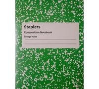 Staplers Composition Notebook, 12 Pack, College Ruled, 7-1/2" x 9-3/4", 122 Sheets per Comp Book, Green Marble Cover