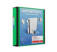 Staples 2 Inch Better View Binder with D-Rings (Green) by Staples