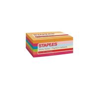 Staples 24295900 Stickies Standard Notes 3-Inch x 5-Inch Assorted 100 Sh/Pd 12 Pd/Pk