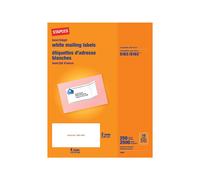 Staples 489565 Laser/Inkjet Shipping Labels 2-Inch x 4-Inch White 10 Labels/Sheet