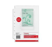 Staples 616224 5-1/2-Inch x 8-1/2-Inch Sheet Protectors Clear 25/Pack
