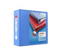 Staples 82659 Heavy Duty 5-Inch 3-Ring View Binder Periwinkle (24701)