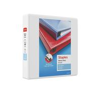 Staples 82671 Heavy-Duty 2-Inch 3-Ring View Binder White (24688-Us/19899)