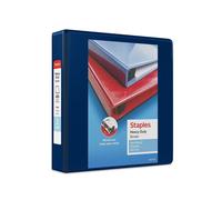 Staples 82673 Heavy Duty 2-Inch 3-Ring View Binder Blue (24686)